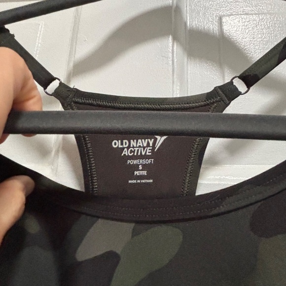 Old Navy Powersoft Performance Dress Black Green Camo S P petite pickleball - Picture 5 of 8